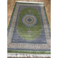 Иранский ковер QUM Silk 10009 Зеленый